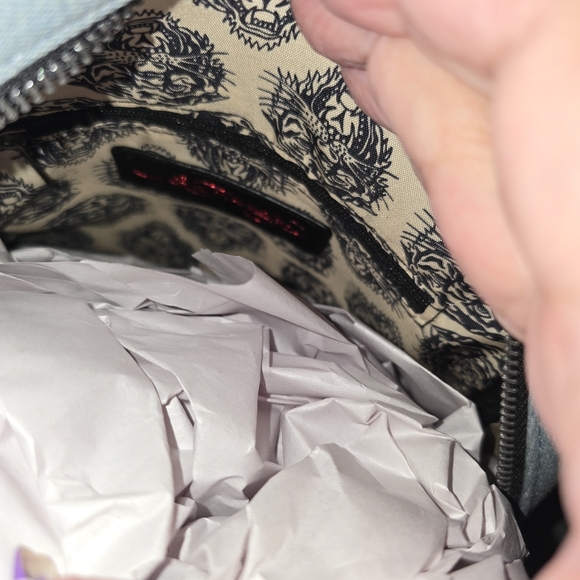 Nwt ED HARDY denim Backpack Purse New - Picture 5 of 5